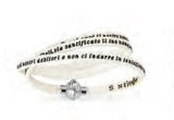 Bracciale pelle padre nostro Amen