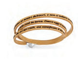 Bracciale pelle padre nostro Amen