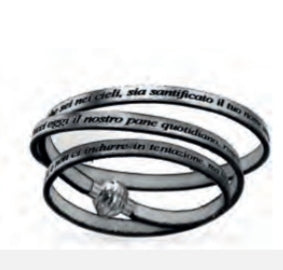 Bracciale pelle padre nostro Amen