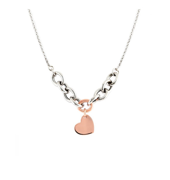 Collana Maxi Cuore Argento e Rosé Jack&Co