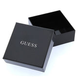 Anello Guess in acciaio a catena con cuore e Swarovski.