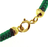 Bracciale Cordino Verde in Oro