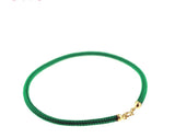 Bracciale Cordino Verde in Oro